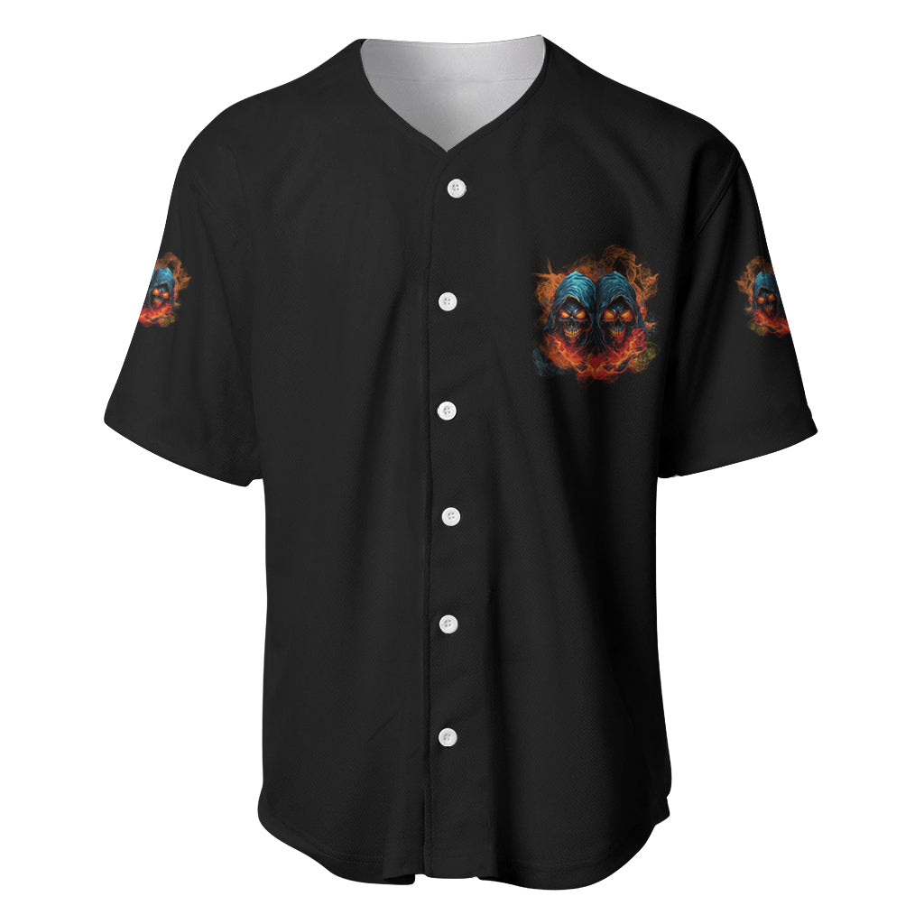 Don't Try To Figure Me Out Skull Reaper Baseball Jersey - Wonder Print Shop