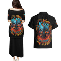 Don't Try To Figure Me Out Skull Reaper Couples Matching Puletasi Dress and Hawaiian Shirt - Wonder Print Shop