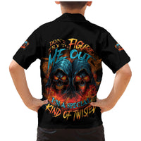 Don't Try To Figure Me Out Skull Reaper Family Matching Mermaid Dress and Hawaiian Shirt - Wonder Print Shop