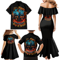 Don't Try To Figure Me Out Skull Reaper Family Matching Mermaid Dress and Hawaiian Shirt - Wonder Print Shop