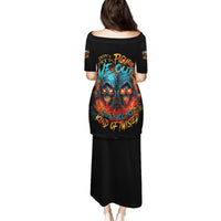 Don't Try To Figure Me Out Skull Reaper Family Matching Puletasi Dress and Hawaiian Shirt - Wonder Print Shop