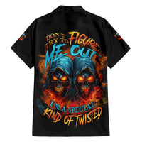 Don't Try To Figure Me Out Skull Reaper Family Matching Summer Maxi Dress and Hawaiian Shirt - Wonder Print Shop