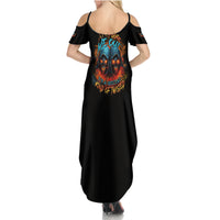 Don't Try To Figure Me Out Skull Reaper Family Matching Summer Maxi Dress and Hawaiian Shirt - Wonder Print Shop