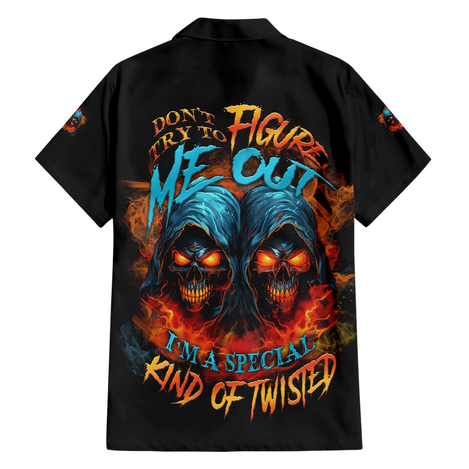 Don't Try To Figure Me Out Skull Reaper Hawaiian Shirt - Wonder Print Shop