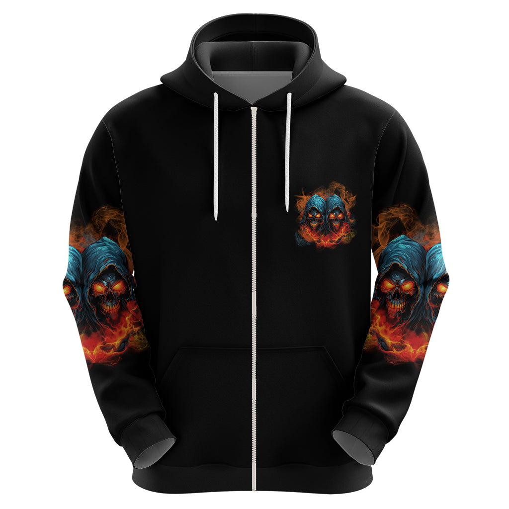 Don't Try To Figure Me Out Skull Reaper Hoodie - Wonder Print Shop