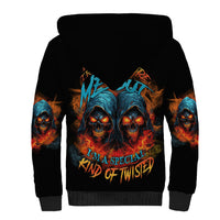 Don't Try To Figure Me Out Skull Reaper Sherpa Hoodie - Wonder Print Shop