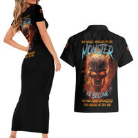 Why Should I Apologize For The Monster Couples Matching Short Sleeve Bodycon Dress and Hawaiian Shirt - Wonder Print Shop