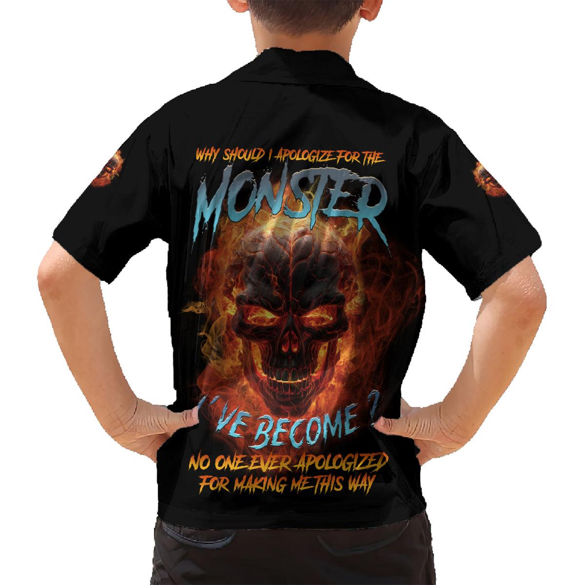 Why Should I Apologize For The Monster Kid Hawaiian Shirt - Wonder Print Shop