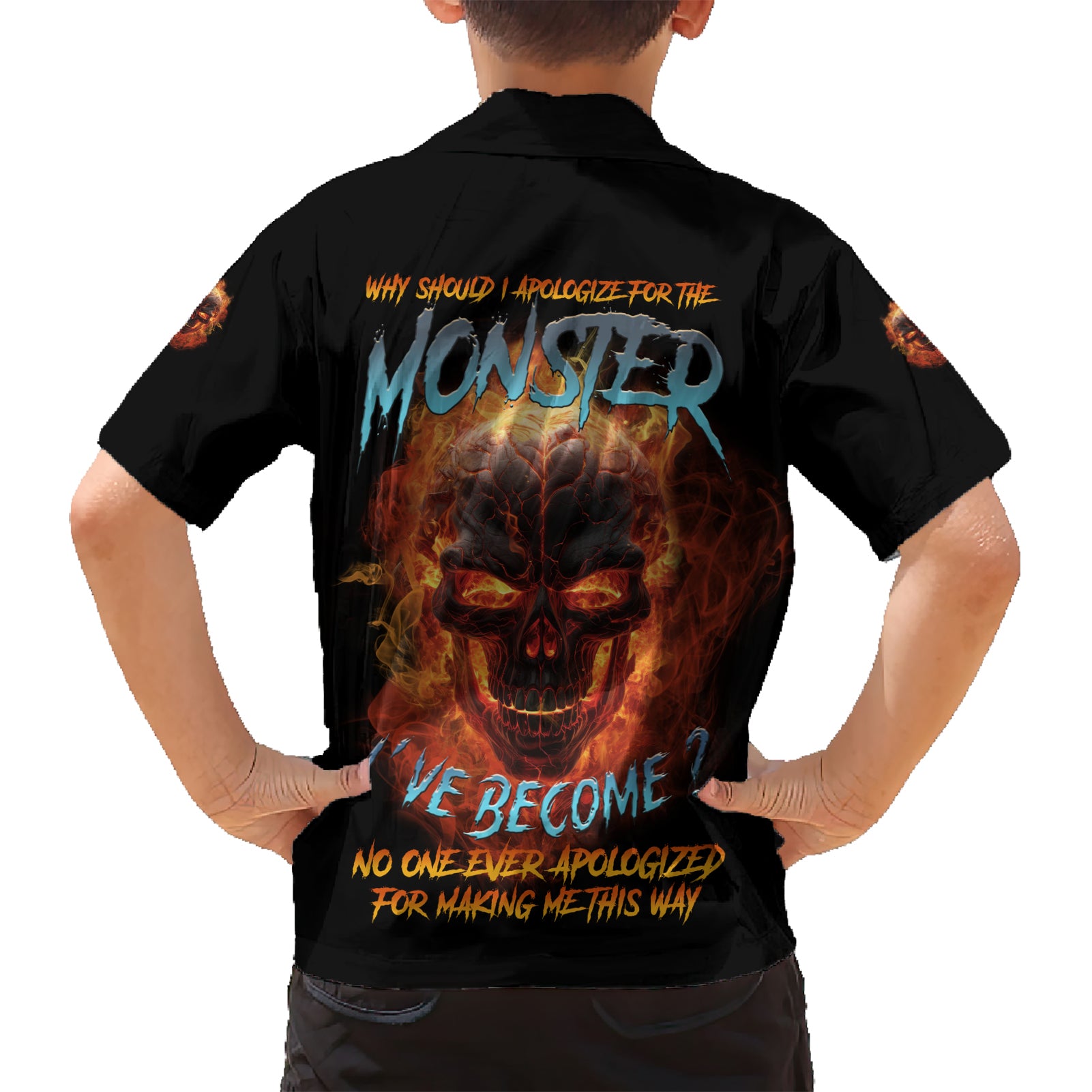 Why Should I Apologize For The Monster Kid Hawaiian Shirt - Wonder Print Shop