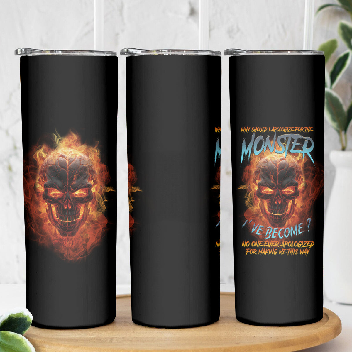 Why Should I Apologize For The Monster Skinny Tumbler - Wonder Print Shop