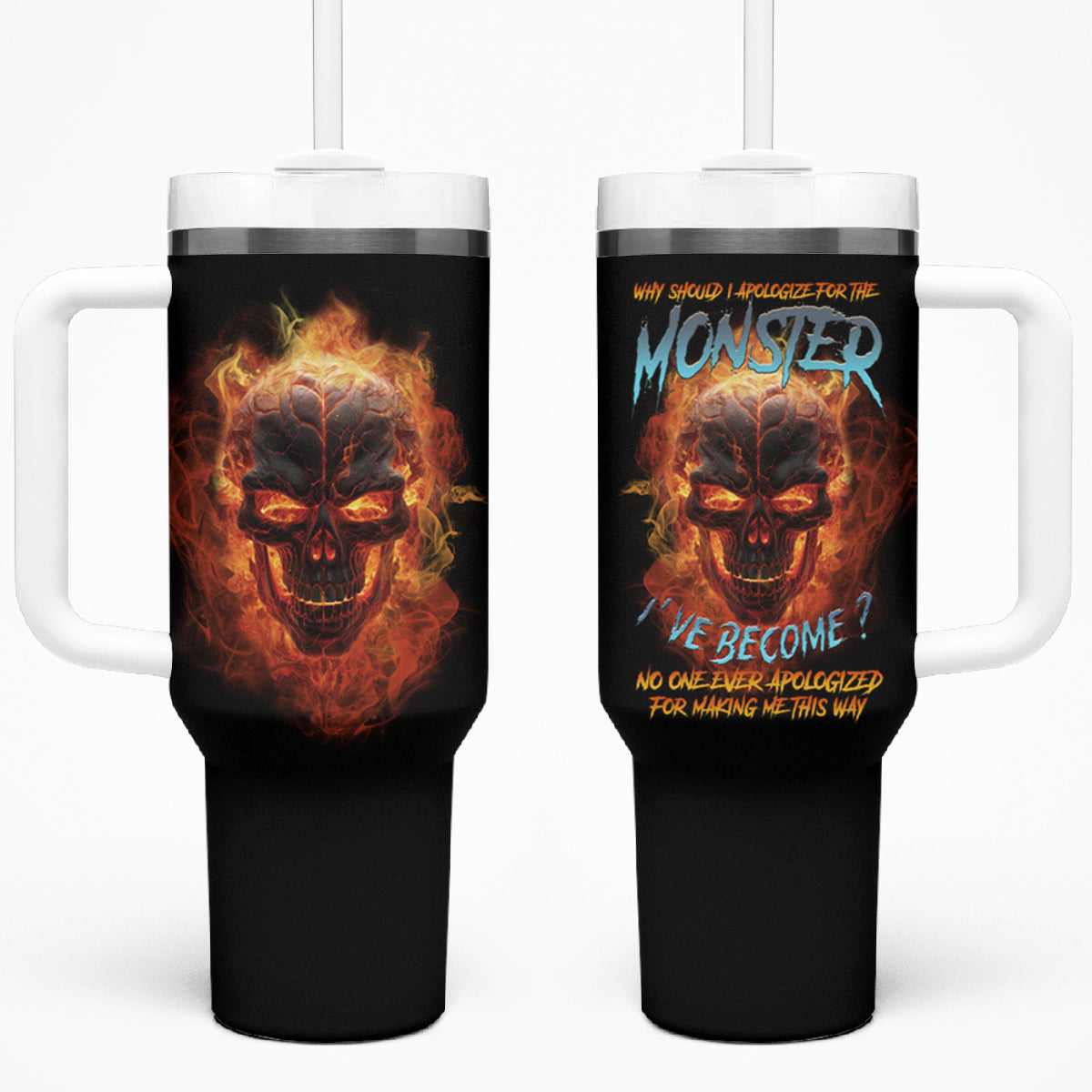 Why Should I Apologize For The Monster Tumbler With Handle - Wonder Print Shop