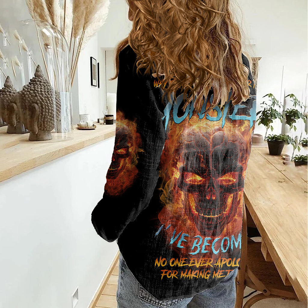 Why Should I Apologize For The Monster Women Casual Shirt - Wonder Print Shop