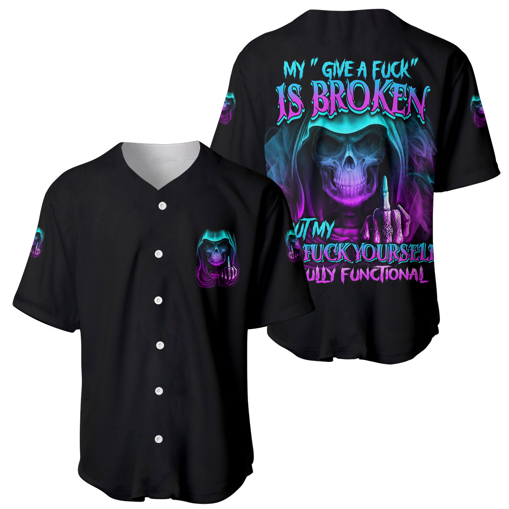 My Give A F Reaper Purple Baseball Jersey - Wonder Print Shop