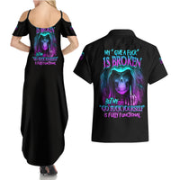 My Give A F Reaper Purple Couples Matching Summer Maxi Dress and Hawaiian Shirt - Wonder Print Shop