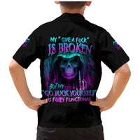 My Give A F Reaper Purple Family Matching Mermaid Dress and Hawaiian Shirt - Wonder Print Shop
