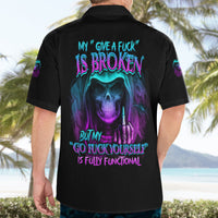 My Give A F Reaper Purple Hawaiian Shirt - Wonder Print Shop