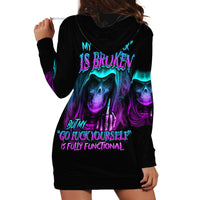 My Give A F Reaper Purple Hoodie Dress - Wonder Print Shop