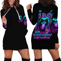 My Give A F Reaper Purple Hoodie Dress - Wonder Print Shop