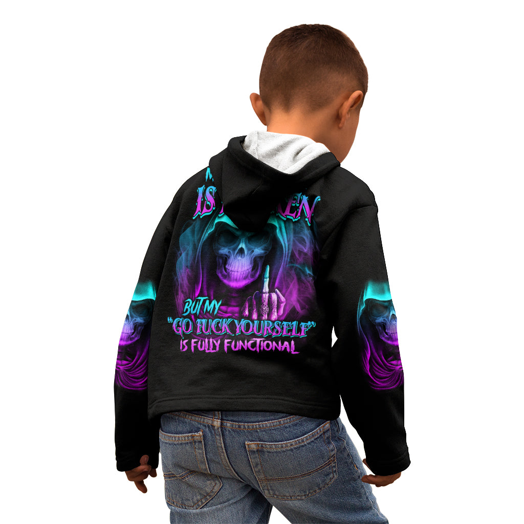 My Give A F Reaper Purple Kid Hoodie - Wonder Print Shop