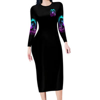 My Give A F Reaper Purple Long Sleeve Bodycon Dress - Wonder Print Shop
