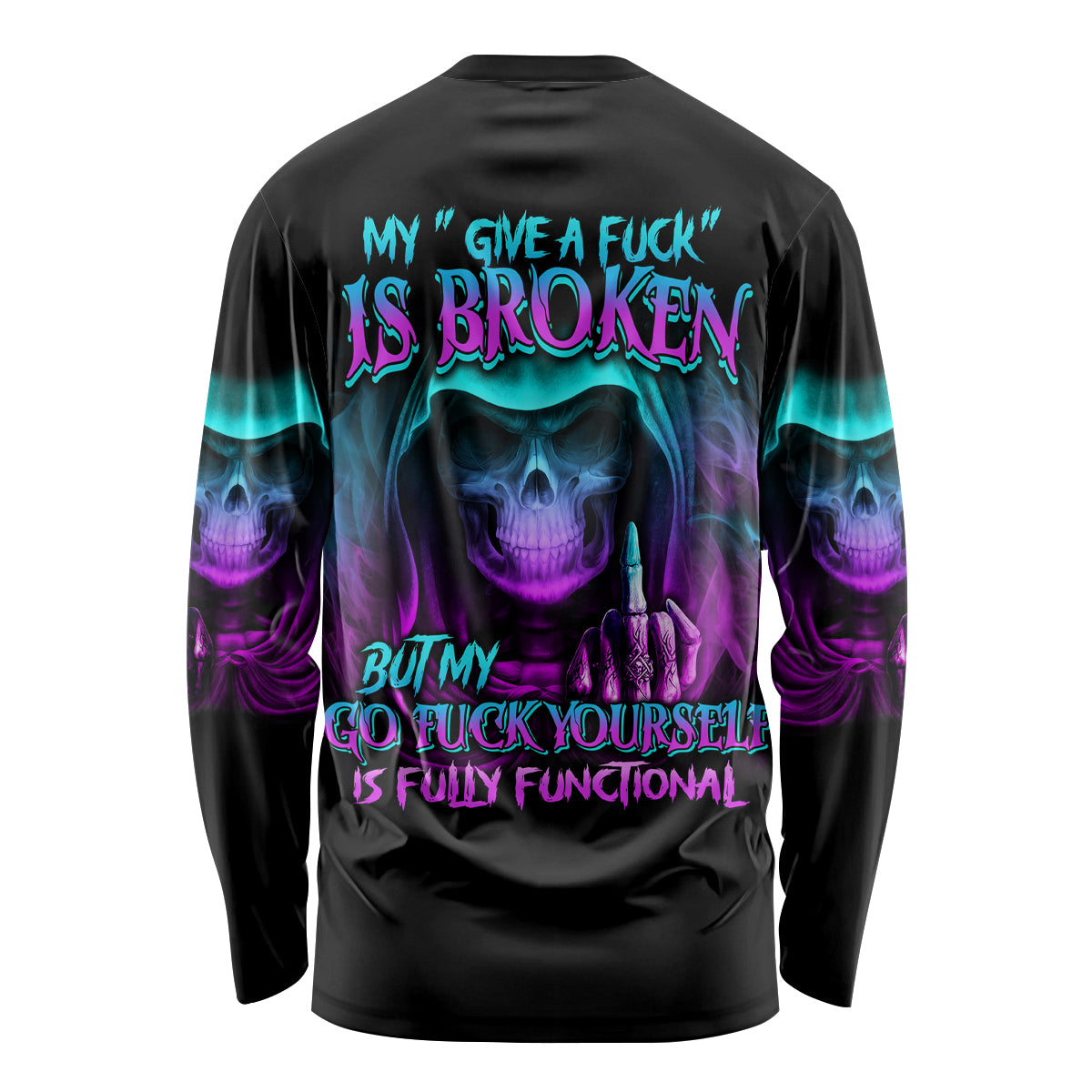 My Give A F Reaper Purple Long Sleeve Shirt - Wonder Print Shop