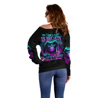 My Give A F Reaper Purple Off Shoulder Sweater - Wonder Print Shop