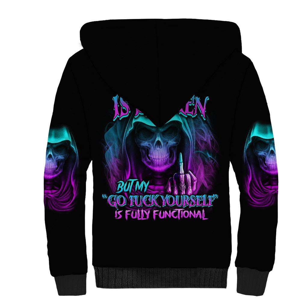 My Give A F Reaper Purple Sherpa Hoodie - Wonder Print Shop
