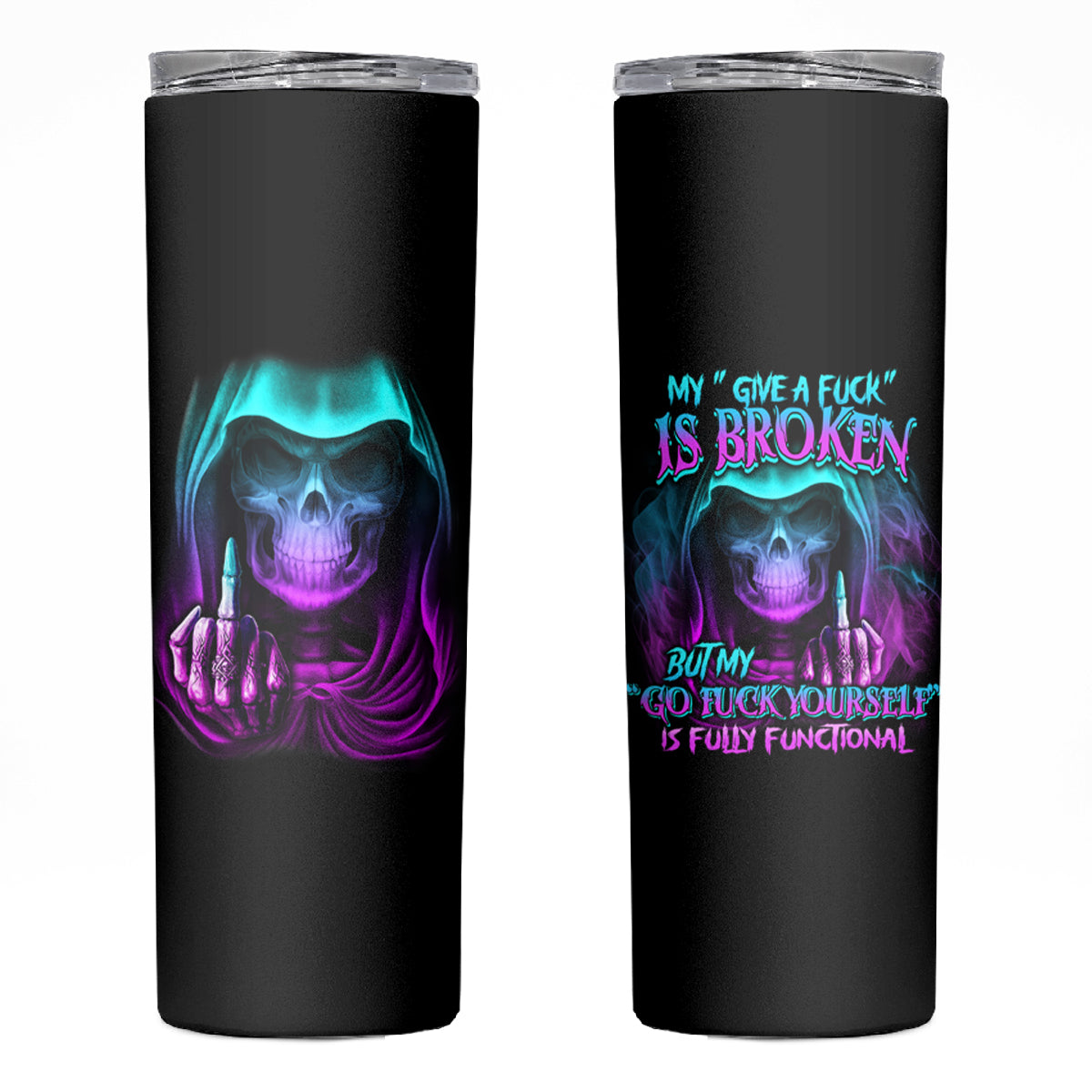 My Give A F Reaper Purple Skinny Tumbler - Wonder Print Shop