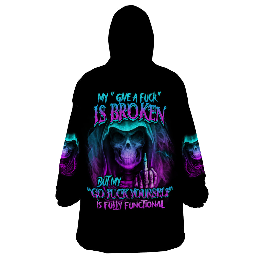 My Give A F Reaper Purple Wearable Blanket Hoodie - Wonder Print Shop
