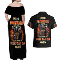 Drink With You Again Reaper Couples Matching Off Shoulder Maxi Dress and Hawaiian Shirt - Wonder Print Shop