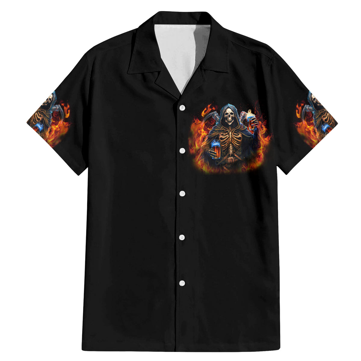 Drink With You Again Reaper Family Matching Mermaid Dress and Hawaiian Shirt - Wonder Print Shop