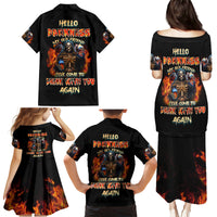 Drink With You Again Reaper Family Matching Puletasi Dress and Hawaiian Shirt - Wonder Print Shop