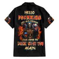 Drink With You Again Reaper Family Matching Short Sleeve Bodycon Dress and Hawaiian Shirt - Wonder Print Shop