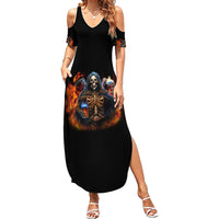 Drink With You Again Reaper Family Matching Summer Maxi Dress and Hawaiian Shirt - Wonder Print Shop