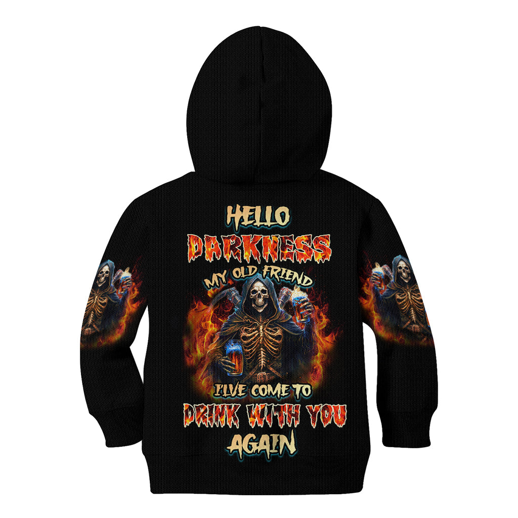 Drink With You Again Reaper Kid Hoodie - Wonder Print Shop