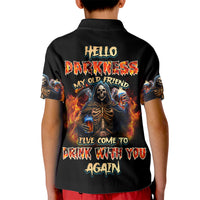 Drink With You Again Reaper Kid Polo Shirt - Wonder Print Shop