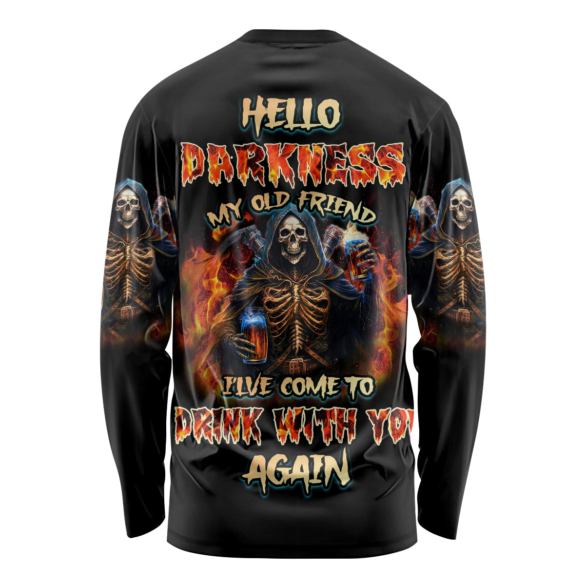 Drink With You Again Reaper Long Sleeve Shirt - Wonder Print Shop