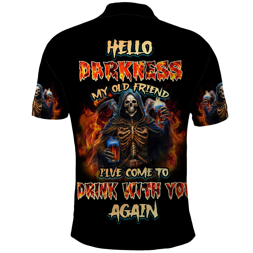 Drink With You Again Reaper Polo Shirt - Wonder Print Shop