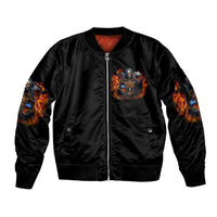 Drink With You Again Reaper Sleeve Zip Bomber Jacket - Wonder Print Shop