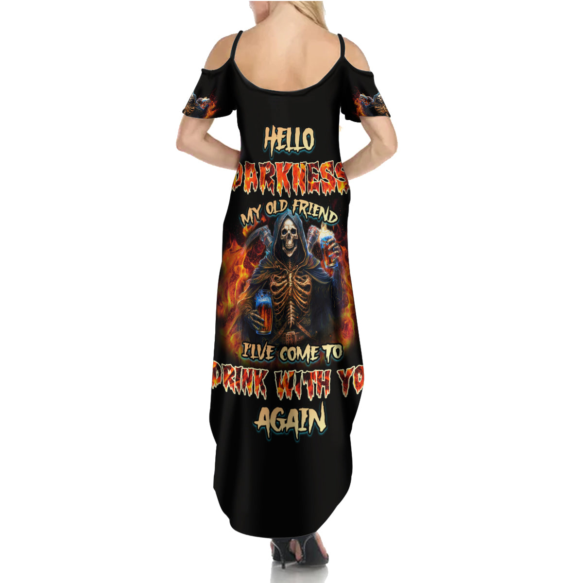 Drink With You Again Reaper Summer Maxi Dress - Wonder Print Shop