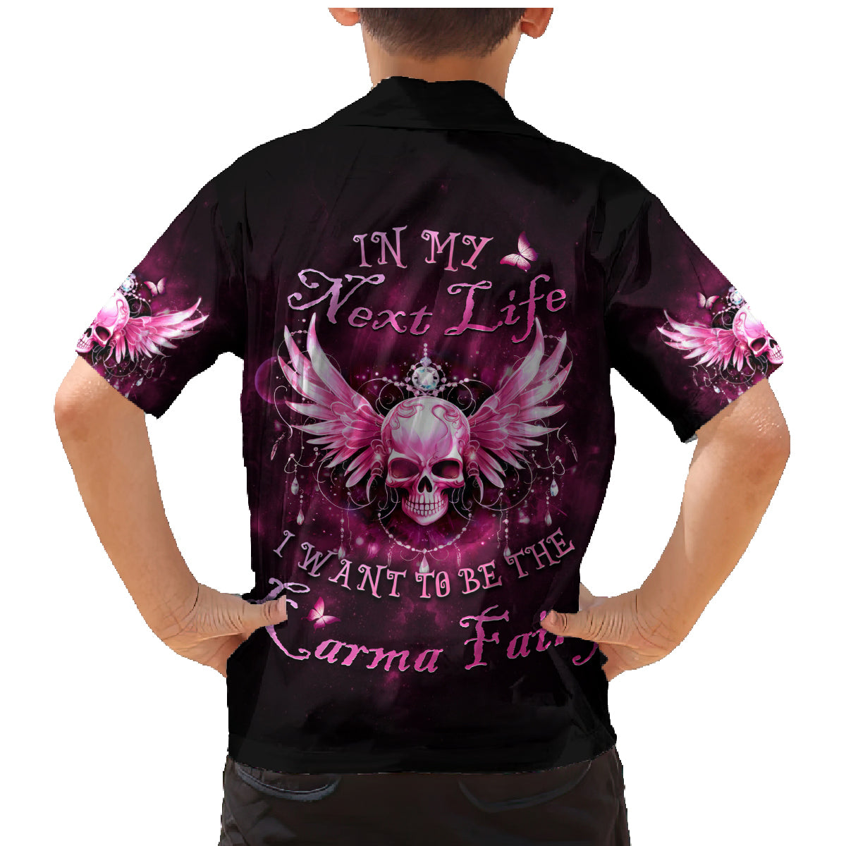 Karma Fairy Skull - In My Next Life Family Matching Mermaid Dress and Hawaiian Shirt - Wonder Print Shop