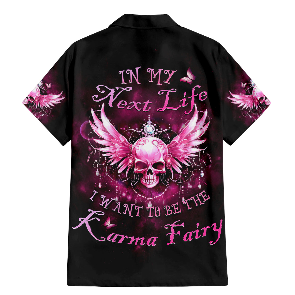 Karma Fairy Skull - In My Next Life Family Matching Mermaid Dress and Hawaiian Shirt - Wonder Print Shop
