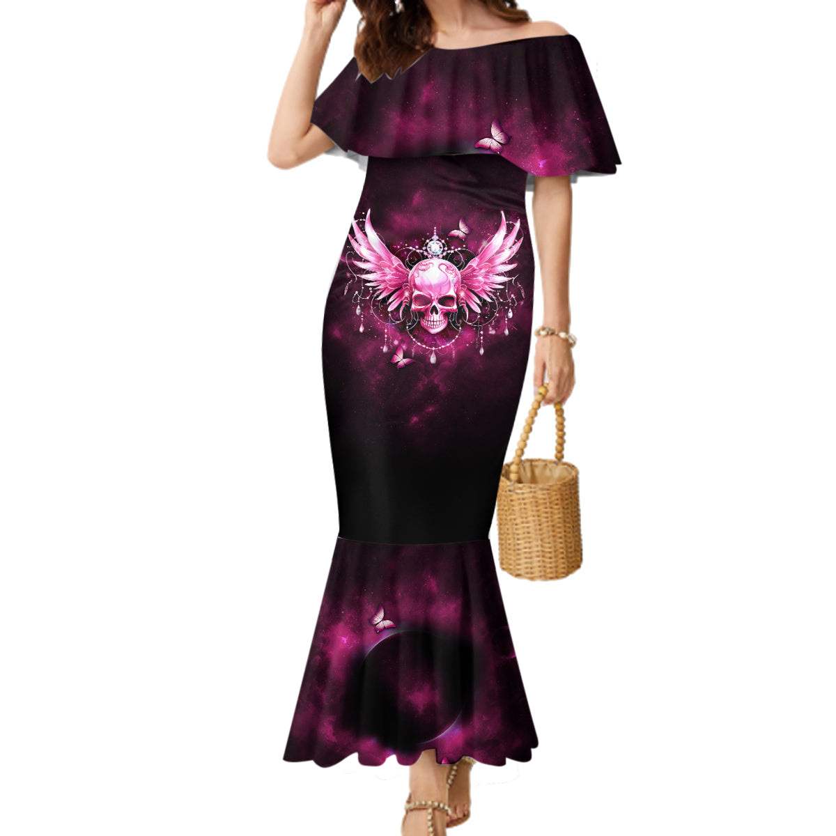 Karma Fairy Skull - In My Next Life Family Matching Mermaid Dress and Hawaiian Shirt - Wonder Print Shop