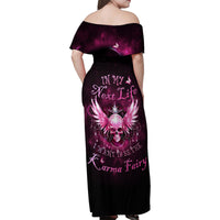 Karma Fairy Skull - In My Next Life Family Matching Off Shoulder Maxi Dress and Hawaiian Shirt - Wonder Print Shop