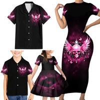 Karma Fairy Skull - In My Next Life Family Matching Short Sleeve Bodycon Dress and Hawaiian Shirt - Wonder Print Shop