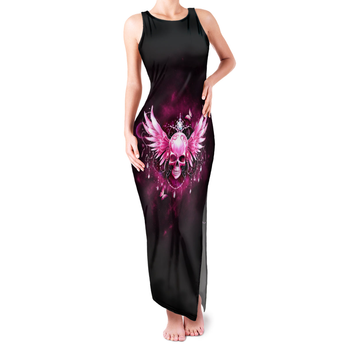 Karma Fairy Skull - In My Next Life Family Matching Tank Maxi Dress and Hawaiian Shirt - Wonder Print Shop