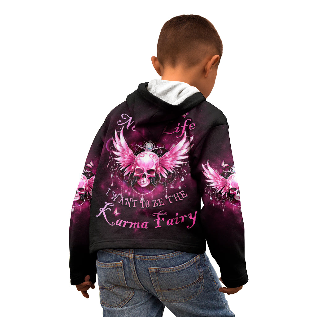 Karma Fairy Skull - In My Next Life Kid Hoodie - Wonder Print Shop