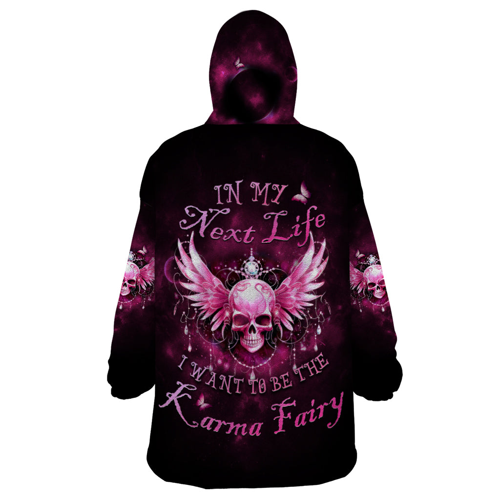Karma Fairy Skull - In My Next Life Wearable Blanket Hoodie - Wonder Print Shop