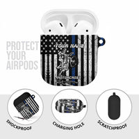 Personalized Motocross Rider AirPods Case with Splash Pattern and Dirt Bike Jump Illustration - Wonder Print Shop