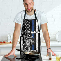 Personalized Motocross Rider Apron with Splash Pattern and Dirt Bike Jump Illustration - Wonder Print Shop